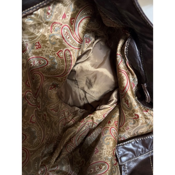 Wilsons VTG Maxima Leather Cognac Brown Moto Jacket W/ Contrast Stitching XL 90s - Picture 15 of 15